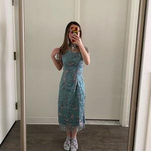 NWOT Teal Traditional Qipao Dress